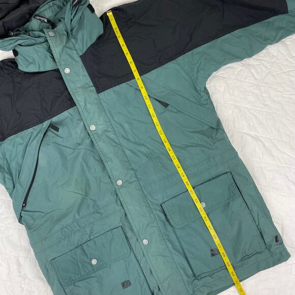 Vintage Woolrich Jacket Hydromax 2100 Windbreaker Hooded Green Black Mens Size L - Picture 12 of 12